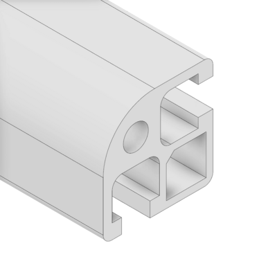 10-3232RC-0-1500MM MODULAR SOLUTIONS EXTRUDED PROFILE 32MM X 32MM ROUND CORNER, CUT TO THE LENGTH OF 1500 MM